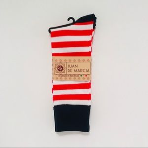 Red and White Stripped Socks